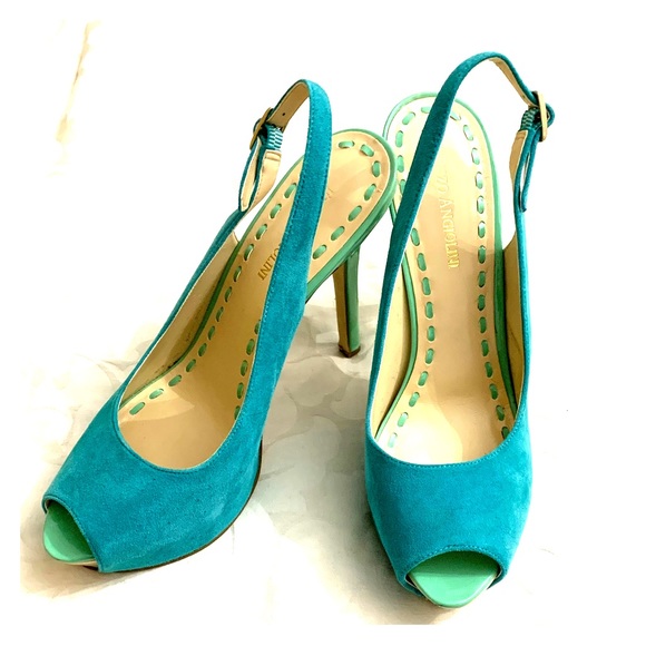 aqua blue heels